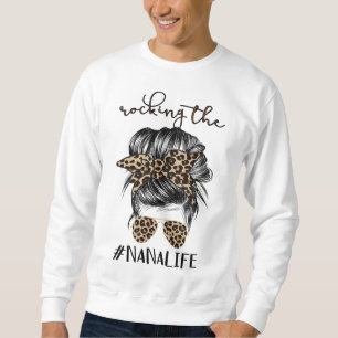 Rocking the Nana Life Grandma Women God Moth Lång Ärmad Tröja