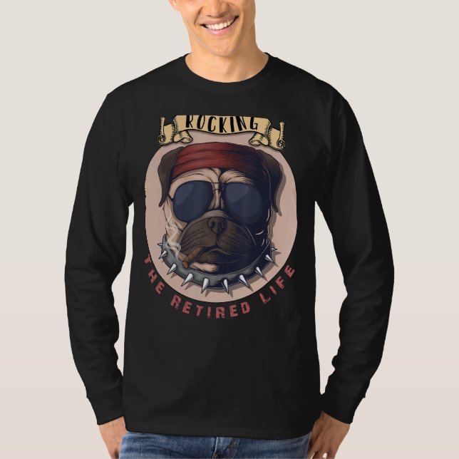 Rocking the Retire Life Pension 2022 Retrött Da T Shirt (Framsida)