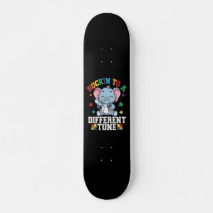Rocking to a Different Cute Elephant Autism Mini Skateboard Bräda 18,5 Cm