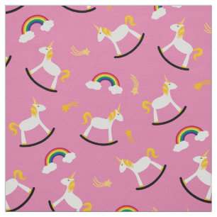 Rocking Unicorns Rainbows och Shooting Stars Tyg