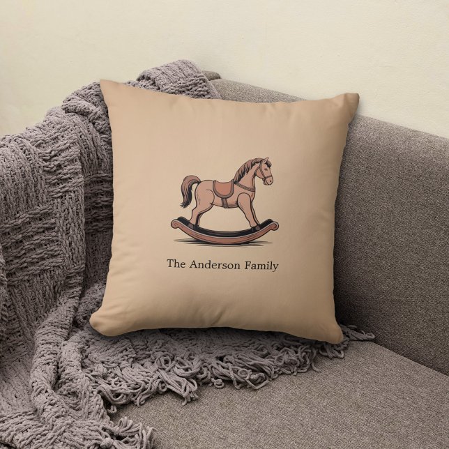 Rockinghäst - Träleksaker Kudde (Rocking Horse Pillow)