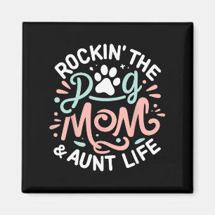 Rockin''Hund och Moster Life Hund älskare Mor Magnet
