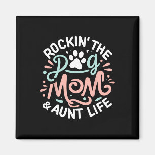 Rockin''Hund och Moster Life Hund älskare Mor Magnet