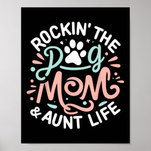 Rockin''Hund och Moster Life Hund älskare Mor Poster