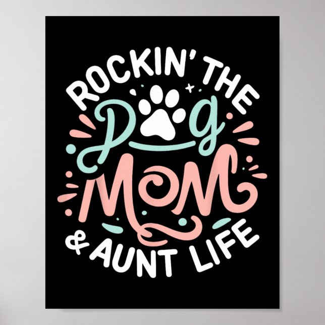 Rockin''Hund och Moster Life Hund älskare Mor Poster (Framsidan)