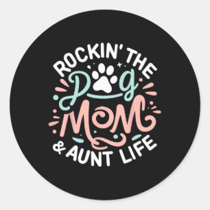 Rockin''Hund och Moster Life Hund älskare Mor Runt Klistermärke