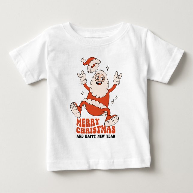 Rockin'Jultomten - en god jul T Shirt (Framsida)