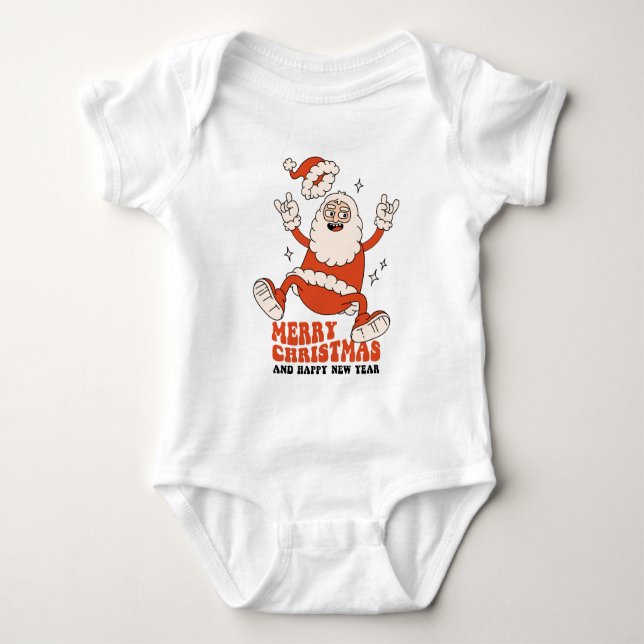 Rockin'Jultomten - en god jul T Shirt (Framsida)