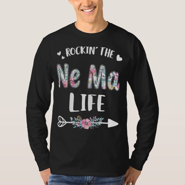 Rockin''Ne Morsa Life Proud Grandma Mors dag T Shirt (Framsida)