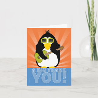 Rockin'Penguin med Guitar Tack Kort