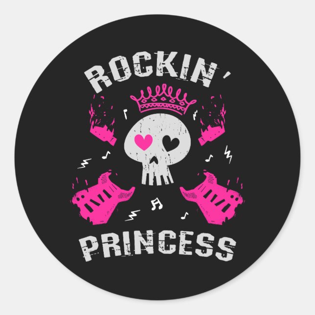 Rockin'Princess Runt Klistermärke (Framsida)