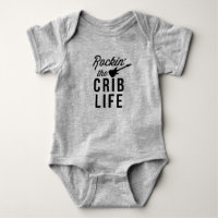Rockin's Crib Life Funny Music Baby T-shirt