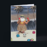 Rockin'Santa - Florida Beach-Helgdag Ca Helgkort<br><div class="desc">Santa firar jul i Florida i år - festar på Beach!</div>