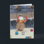 Rockin'Santa - Florida Beach-Helgdag Ca Helgkort<br><div class="desc">Santa firar jul i Florida i år - festar på Beach!</div>