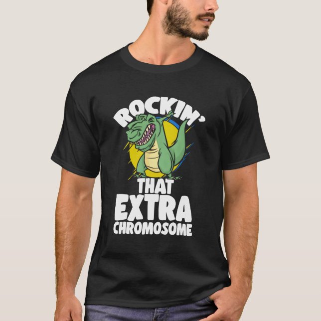 Rockin'T Extra Chromosome Down Syndrome Awareness T Shirt (Framsida)