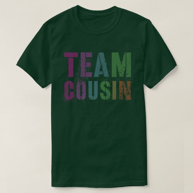 Rockin'TEAM COUSIN Funny Grandma Granddad Reduca T Shirt (Design framsida)