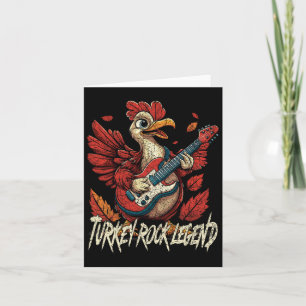 Rockin'Turkey - Roligt Musical Thanksgiving Guitar Kort