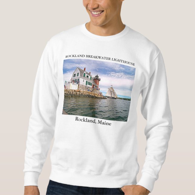 Rockland Breakwater fyr, Maine Sweatshirt (Framsida)