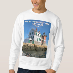 Rockland Breakwater fyr, Maine Sweatshirt