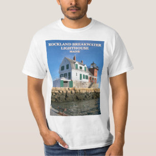 Rockland Breakwater fyr, Maine T-Shirt
