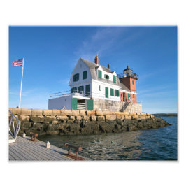 Rockland Breakwater Lighthouse, Maine Photo Print Fototryck