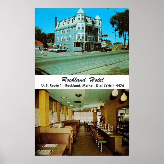Rockland Hotel, runt 1950-talet Poster (Framsidan)