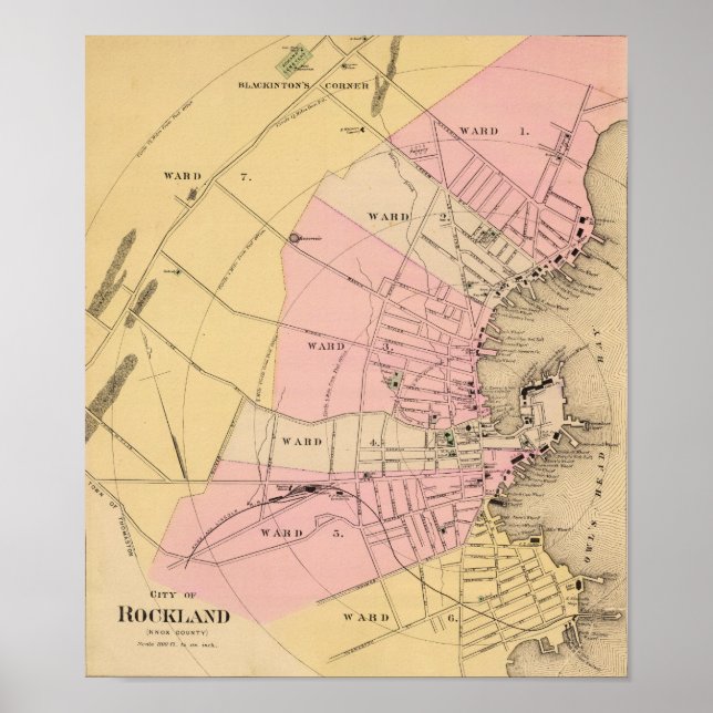 Rockland, Maine 1885 Poster (Framsidan)