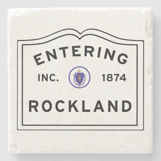 Rockland Massachusetts Kommer in Stenunderlägg (Framsidan)