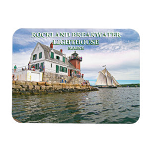 Rockland vågbrytarefyr, Maine fotomagnet Magnet