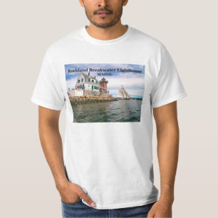 Rockland vågbrytarefyr, Maine T-tröja Tee Shirt
