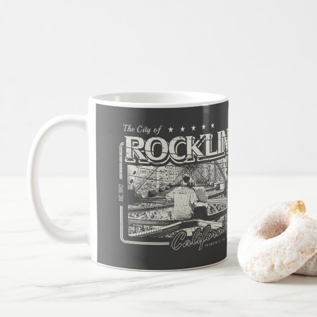 ROCKLIN CALIFORNIA VINTAGE - ROCKLIN CA KAFFEMUGG (Med munk)