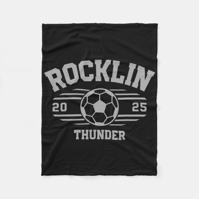 Rocklin Thunder Soccer Fodbold 2025 Hs  Fleecefilt (Framsidan)