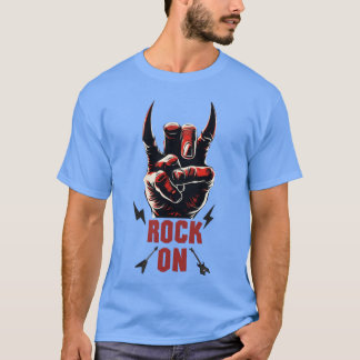 Rockmusik hand djävulshorn rockmusiker vän t shirt