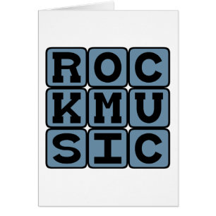 Rockmusik, musikgenre hälsningskort