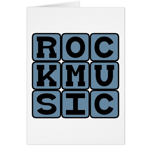 Rockmusik, musikgenre hälsningskort (Framsidan)
