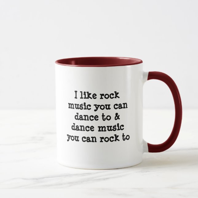 Rockmusikdanscitat Mugg (Höger)