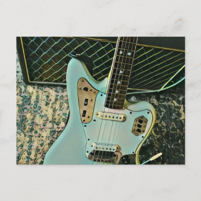 rockmusikpresent för honom henne vykort (Framsida)