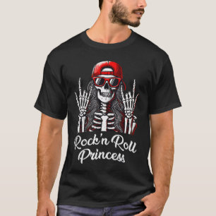 Rockn Roll Skelett Rocker Cool Punk Rockmusik T Shirt