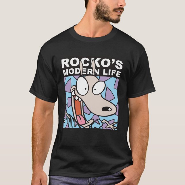 Rocko s Modern Life Frightened Euphoric Poster T Shirt (Framsida)