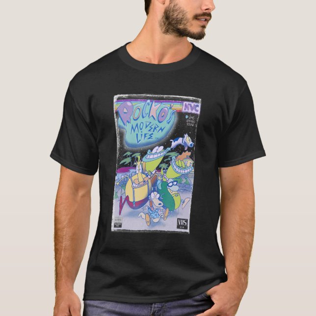 Rocko s Modern Life Group Shot Retro Distress VH T Shirt (Framsida)