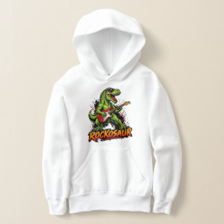 Rockosaur Roligt Dinosaurie Spelar Elgitarr T Shirt