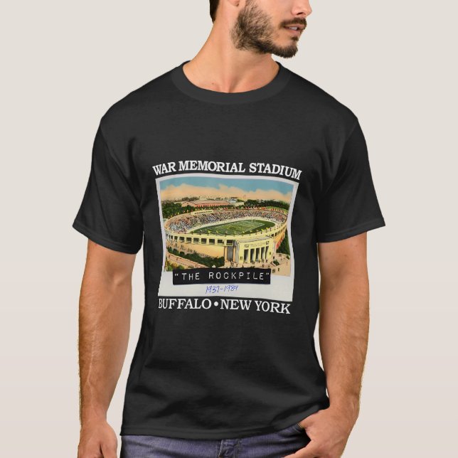 Rockpile Buffalo Krig Memorial Stadium Ny Sport T Shirt (Framsida)