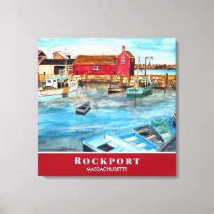 Rockport Harbour Massachusetts New England USA Canvastryck