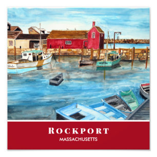 Rockport Harbour Massachusetts New England USA Fototryck