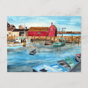 Rockport Harbour Massachusetts New England USA Vykort