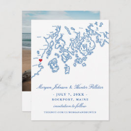 Rockport Maine Photo Save Date - Penobscot Bay Spara Datumet