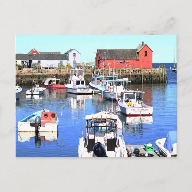 Rockport Massachuetts Postcard Vykort (Framsida)