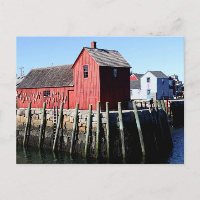 Rockport Massachusetts Postcard Vykort (Framsida)