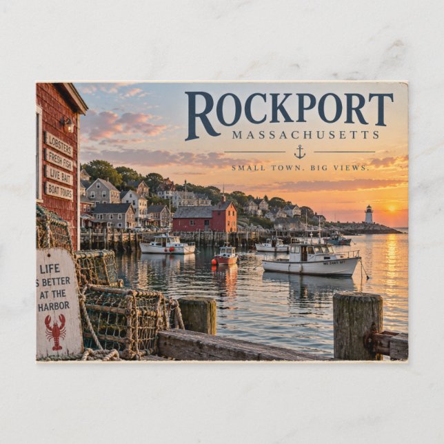Rockport, Massachusetts Vykort (Framsida)