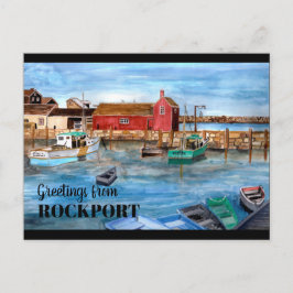 Rockport Massachusgatgatgatus New England-målning Vykort
